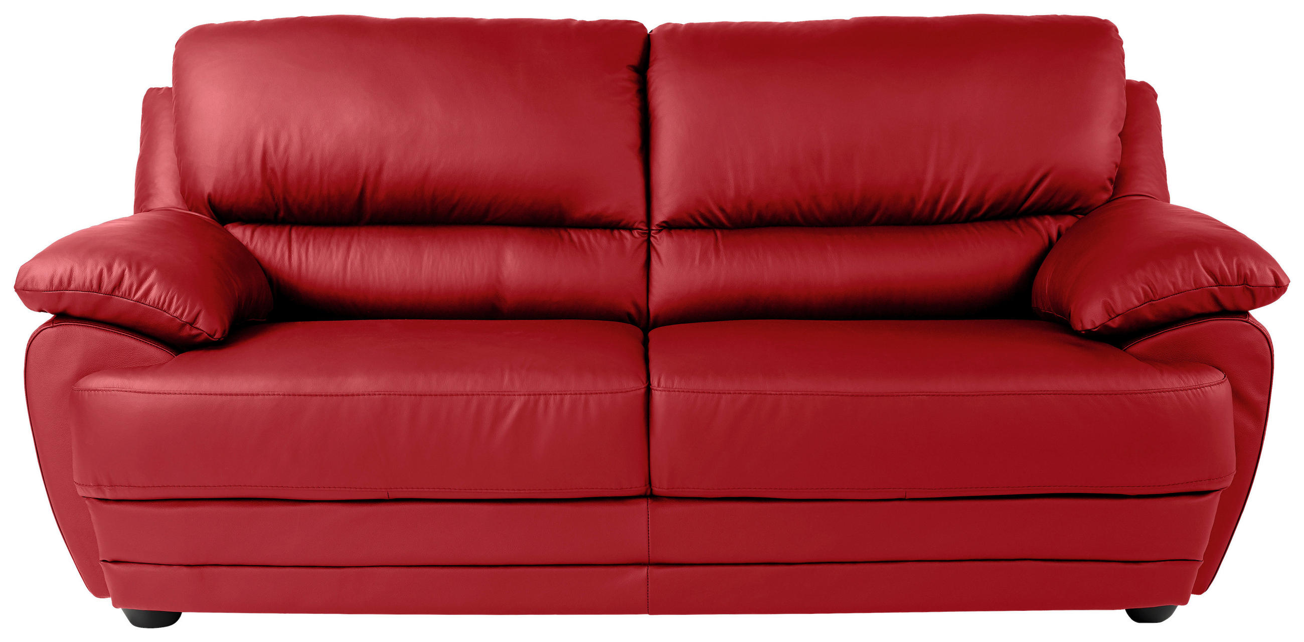 2-SITZER-SOFA Lederlook Rot  - Rot, Design, Kunststoff/Textil (209/97/100cm) - Livetastic