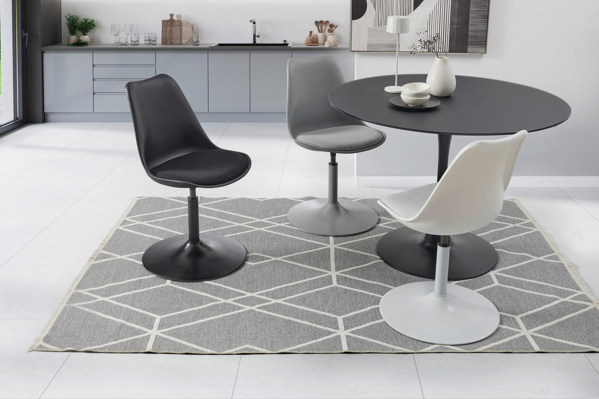 STUHL Webstoff Schwarz  - Schwarz, LIFESTYLE, Kunststoff/Textil (47.5/88/52cm) - MID.YOU