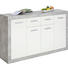 KOMMODE 152/88/37 cm - Silberfarben/Weiß, Design, Holzwerkstoff/Kunststoff (152/88/37cm) - Carryhome KOMMODE 152/88/37 cm - Silberfarben/Weiß, Design, Holzwerkstoff/Kunststoff (152/88/37cm) - Carryhome