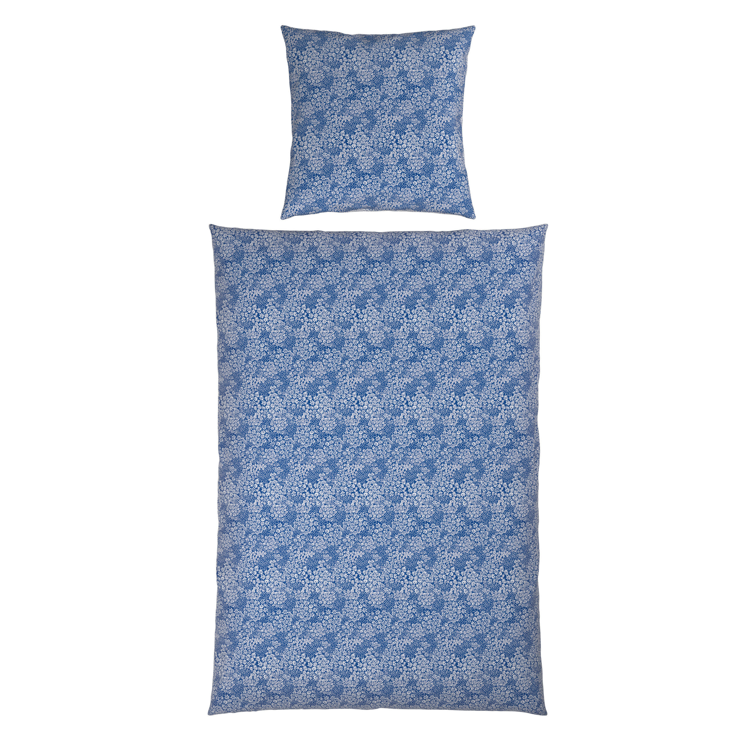 BETTWÄSCHE Satin 155/220 cm  - Blau/Weiß, Design, Textil (155/220cm) - Novel