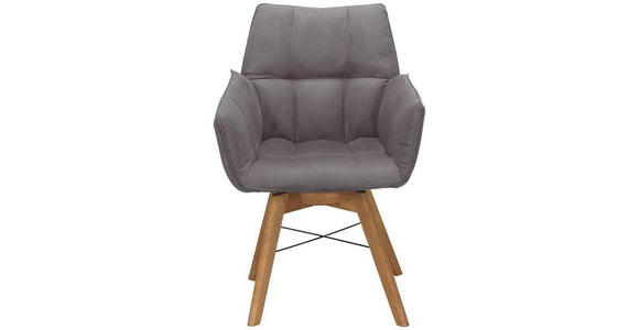 ARMLEHNSTUHL drehbar in Flachgewebe - Wildeiche/Eichefarben, Design, Holz/Textil (61/87/63cm) - Waldwelt
