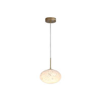LAMPĂ SUSPENDATĂ CU LED 25/150 cm  - alb/auriu, Basics, sticlă/metal (25/150cm)