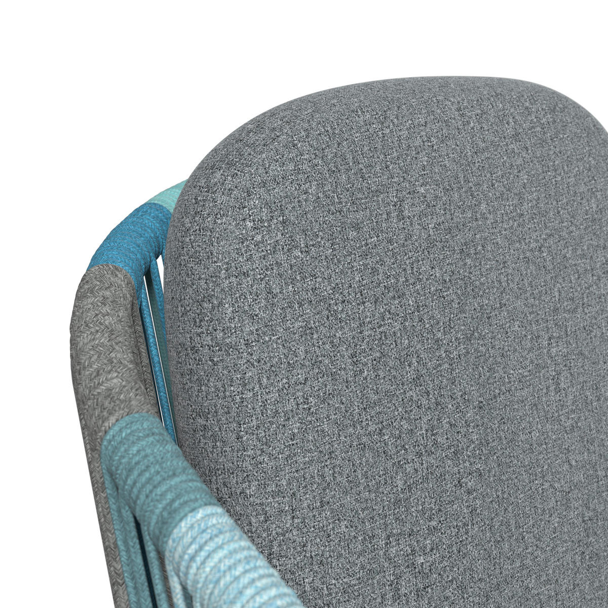 STAPELSESSEL in Metall, Textil Blau, Grau, Dunkelgrau  - Blau/Dunkelgrau, Design, Textil/Metall (58,5/79,5/61,5cm) - Amatio