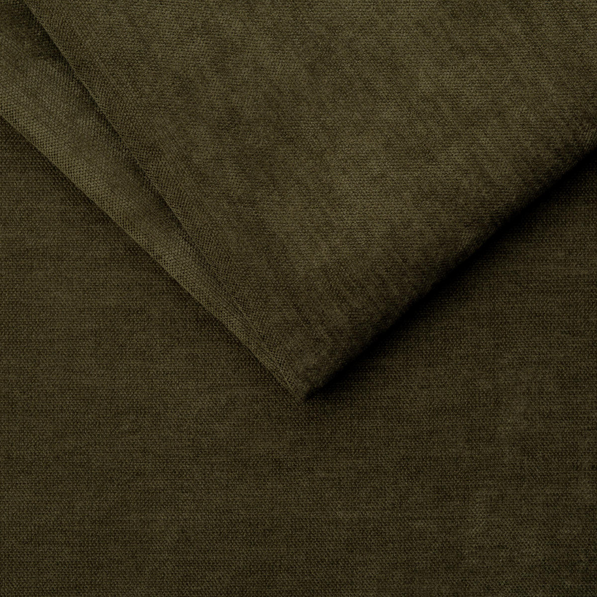 WOHNLANDSCHAFT Dunkelgrün, Olivgrün Chenille  - Dunkelgrün/Schwarz, KONVENTIONELL, Kunststoff/Textil (267/452/165cm) - SetOne by Musterring