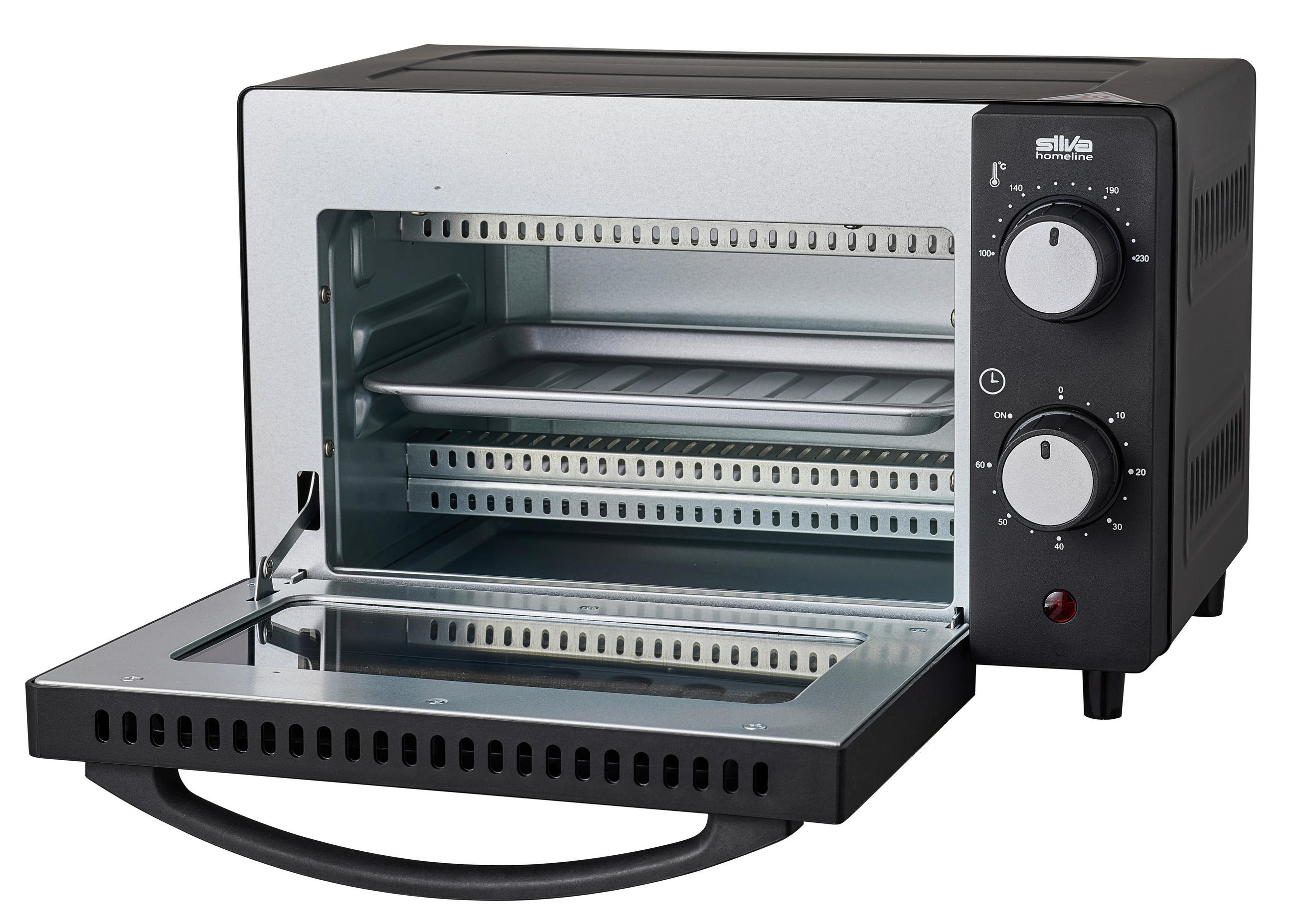 MINIBACKOFEN  - Schwarz, Basics, Kunststoff (36,2/22,1/28,6cm) - Silva Homeline