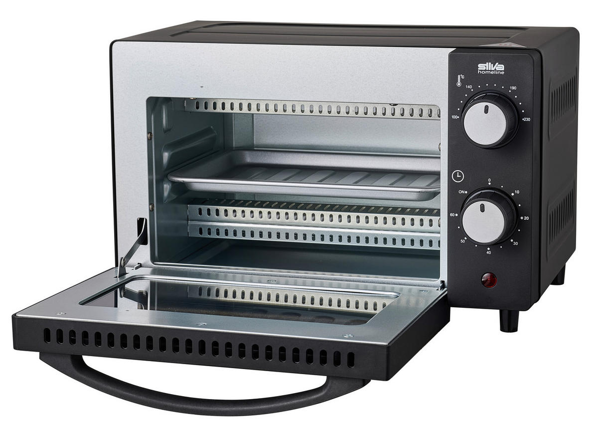 MINIBACKOFEN  - Schwarz, Basics, Kunststoff (36,2/22,1/28,6cm) - Silva Homeline