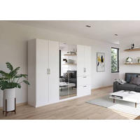 DREHTÜRENSCHRANK Weiss  - Chromfarben/Weiss, Modern, Holzwerkstoff/Kunststoff (271/210/54cm) - Rauch Möbel