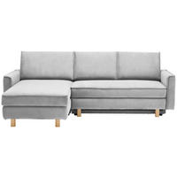 ECKSOFA in Chenille Hellgrau  170/237 cm  - Eichefarben/Hellgrau, KONVENTIONELL, Holz/Textil (170/237cm) - Sedda