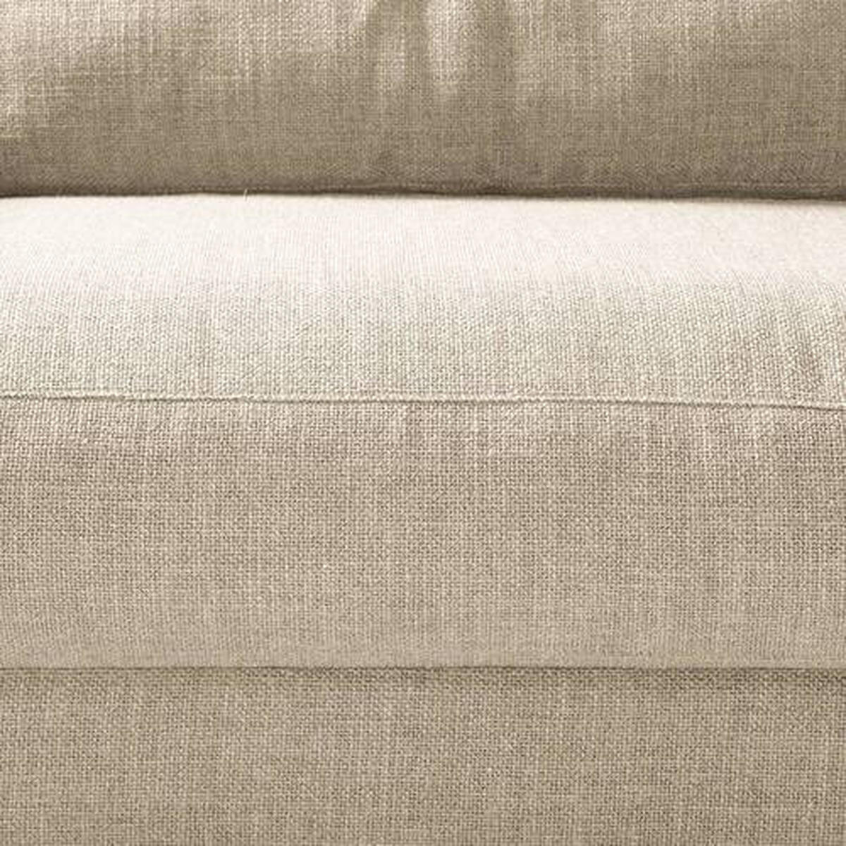 3-SITZER-SOFA in Webstoff Beige  - Beige/Schwarz, Design, Kunststoff/Textil (250/80/117cm) - home24