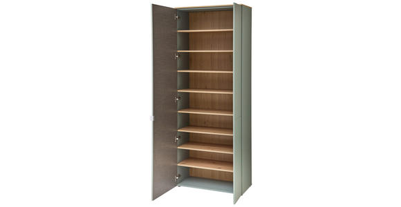 GARDEROBENSCHRANK 78/202/38 cm  - Salbeigrün/Silberfarben, Design, Holzwerkstoff/Kunststoff (78/202/38cm) - Xora