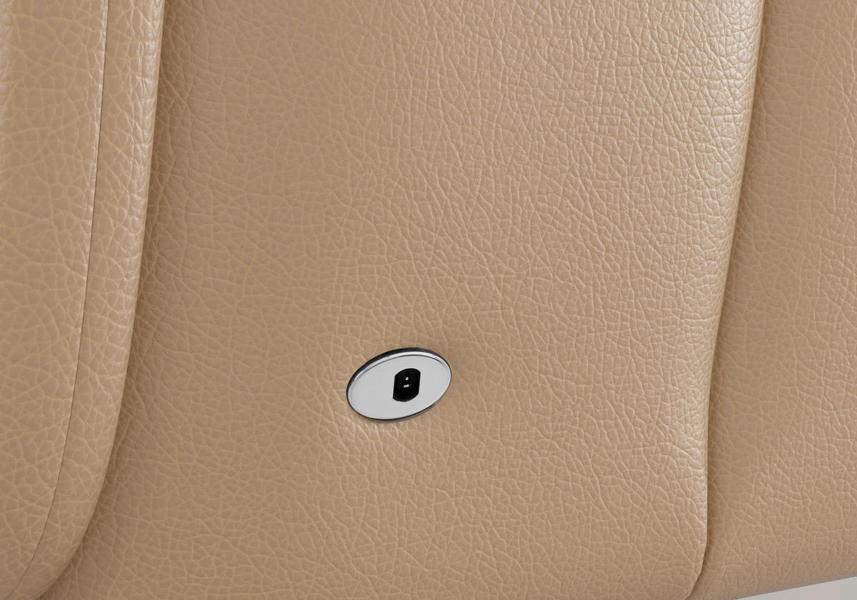 RELAXSESSEL TV TRIPLE SEVEN XTRA LARGE M2 Echtleder Kopfteilverstellung, Aufstehhilfe, Fußteilverstellung, Rücken echt    - Schwarz/Cappuccino, Basics, Leder/Metall (86/113/86cm) - Sit & More