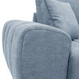 ECKSOFA Blau Flachgewebe  inkl. Zierkissen, Rückenkissen, Bettkasten, Schlaffunktion, Rücken echt, Liegefläche im Originalstoff  - Blau/Schwarz, KONVENTIONELL, Holz/Textil (275/180cm) - Carryhome