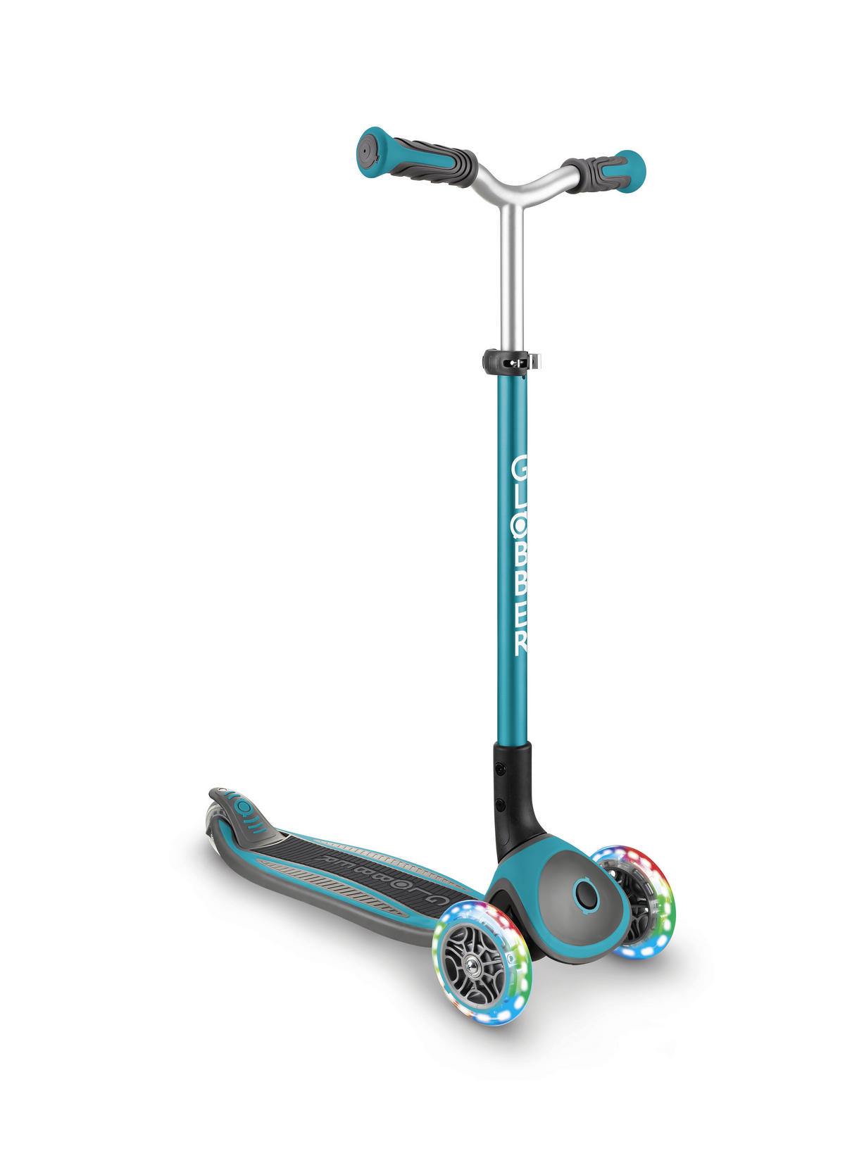SCOOTER 662 Globber Master Lights  - Türkis/Schwarz, Basics, Kunststoff (61/94/37cm) - GLOBBER