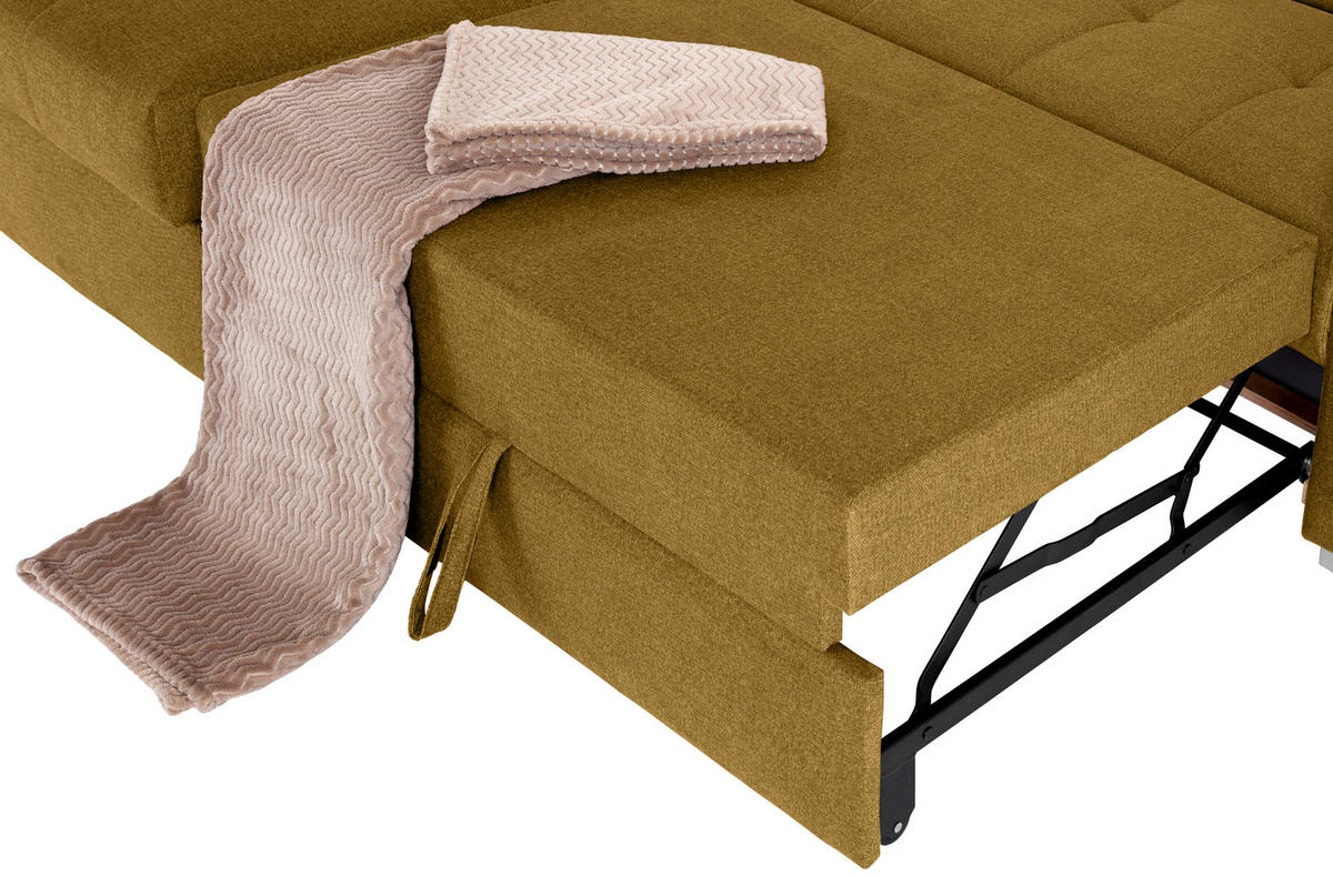 ECKSOFA in Velours Ecru  - Ecru/Silberfarben, Design, Holz/Textil (183/292cm) - Livetastic