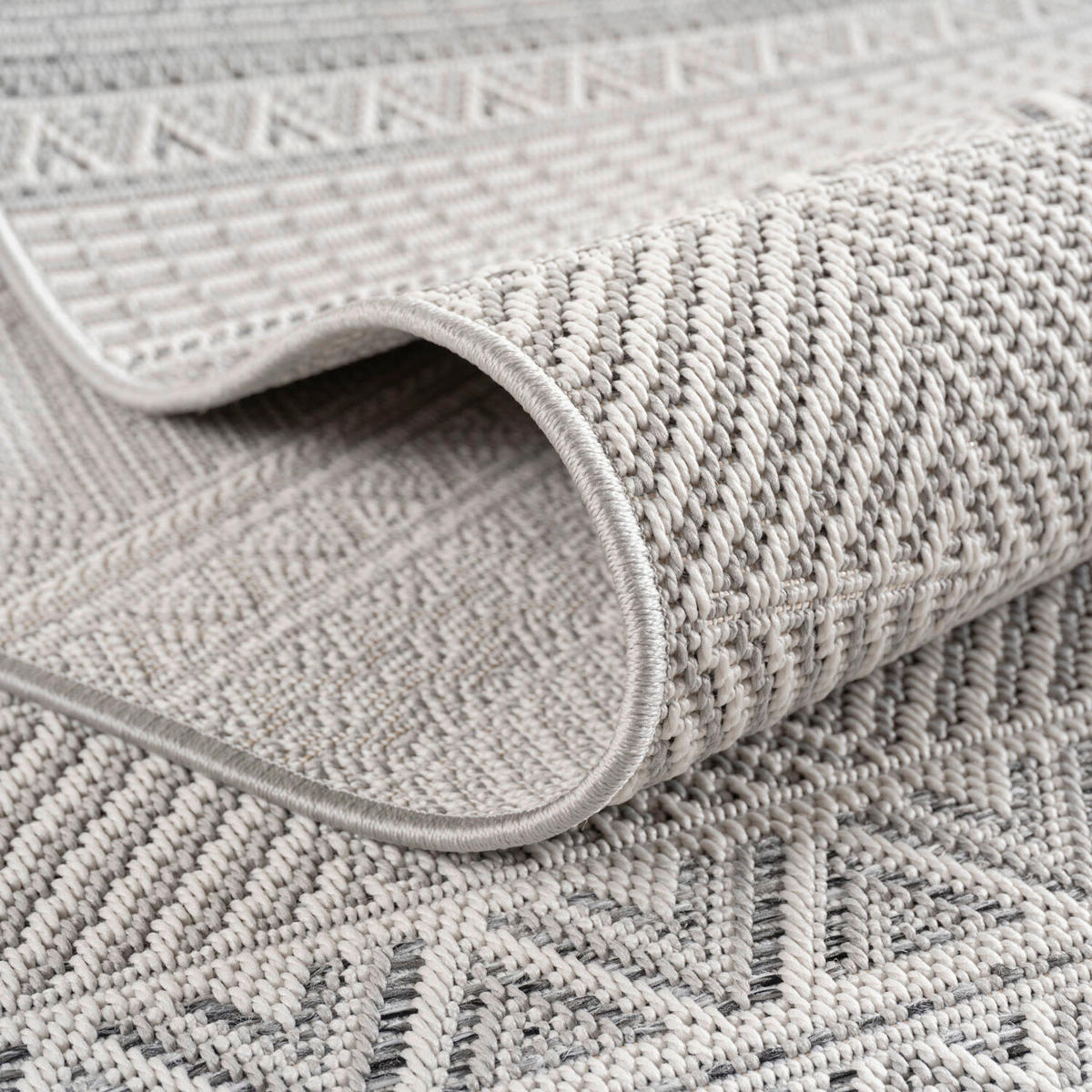 OUTDOORTEPPICH  Wohnzimmer 160 cm DESERT Grau rund  - Grau, Design, Textil (160cm) - Ayyildiz 