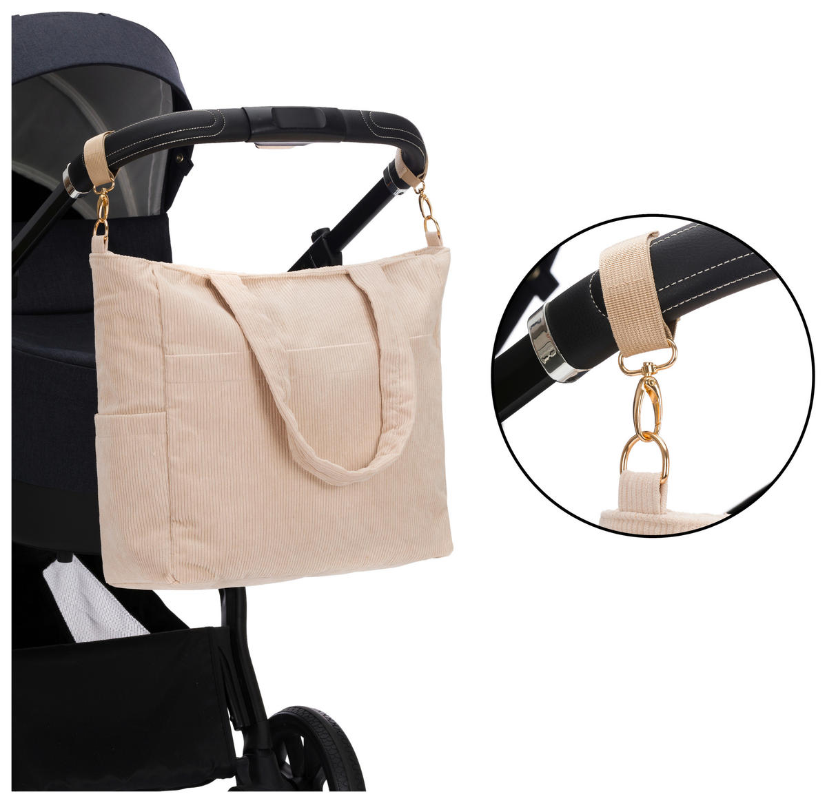 WICKELTASCHE  - Sandfarben, Basics, Kunststoff (39/15/36cm) - Jimmylee