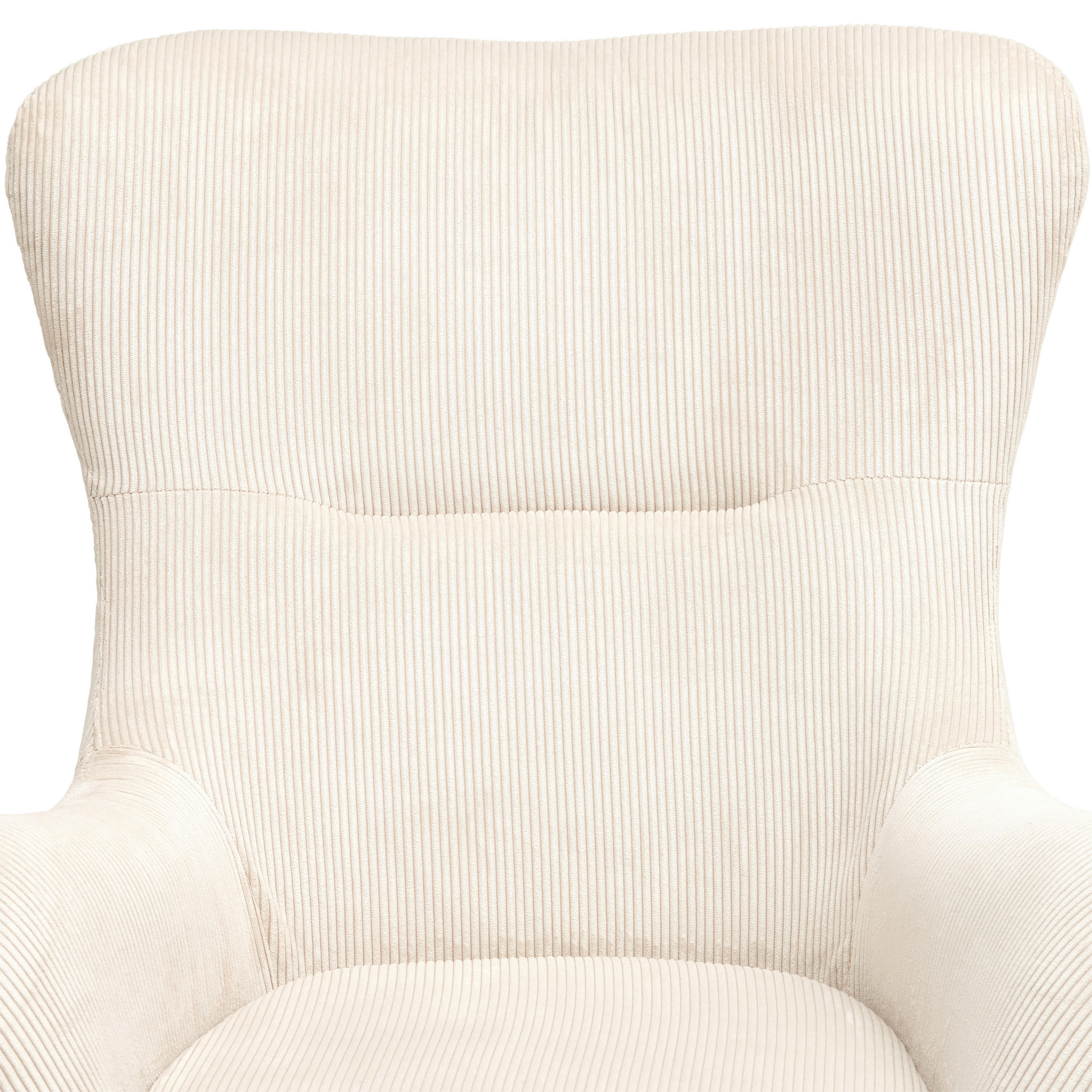 Thumbnail - Mid.you Schaukelsessel, Creme, Natur, Schwarz, Textil, Kautschukholz, massiv, 75x102x80 cm, Wohnzimmer, Sessel, Relaxses...