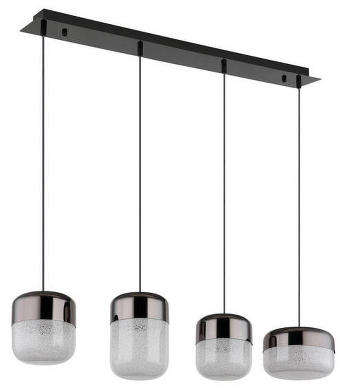 LED-HÄNGELEUCHTE  99/20 cm   - Klar/Graphitfarben, Design, Glas/Metall (99/20cm) - Globo