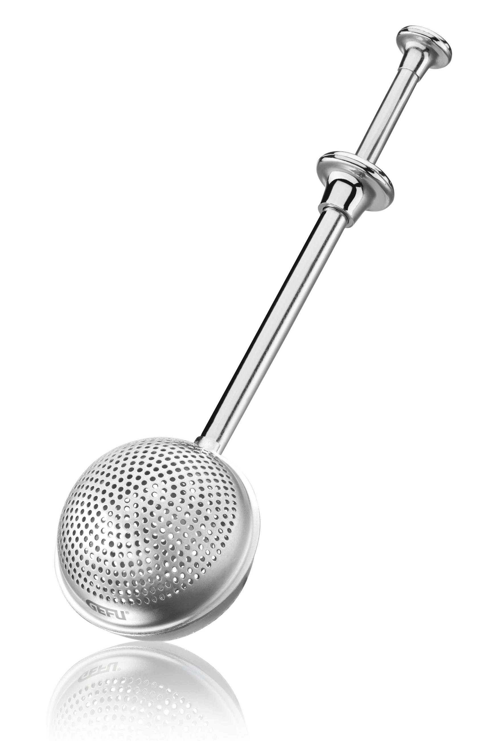 FILTER ZA ČAJ U OBLIKU JAJETA - boja nerđajućeg čelika, Osnovno, metal/plastika (17.5/5/4.2cm) - Gefu