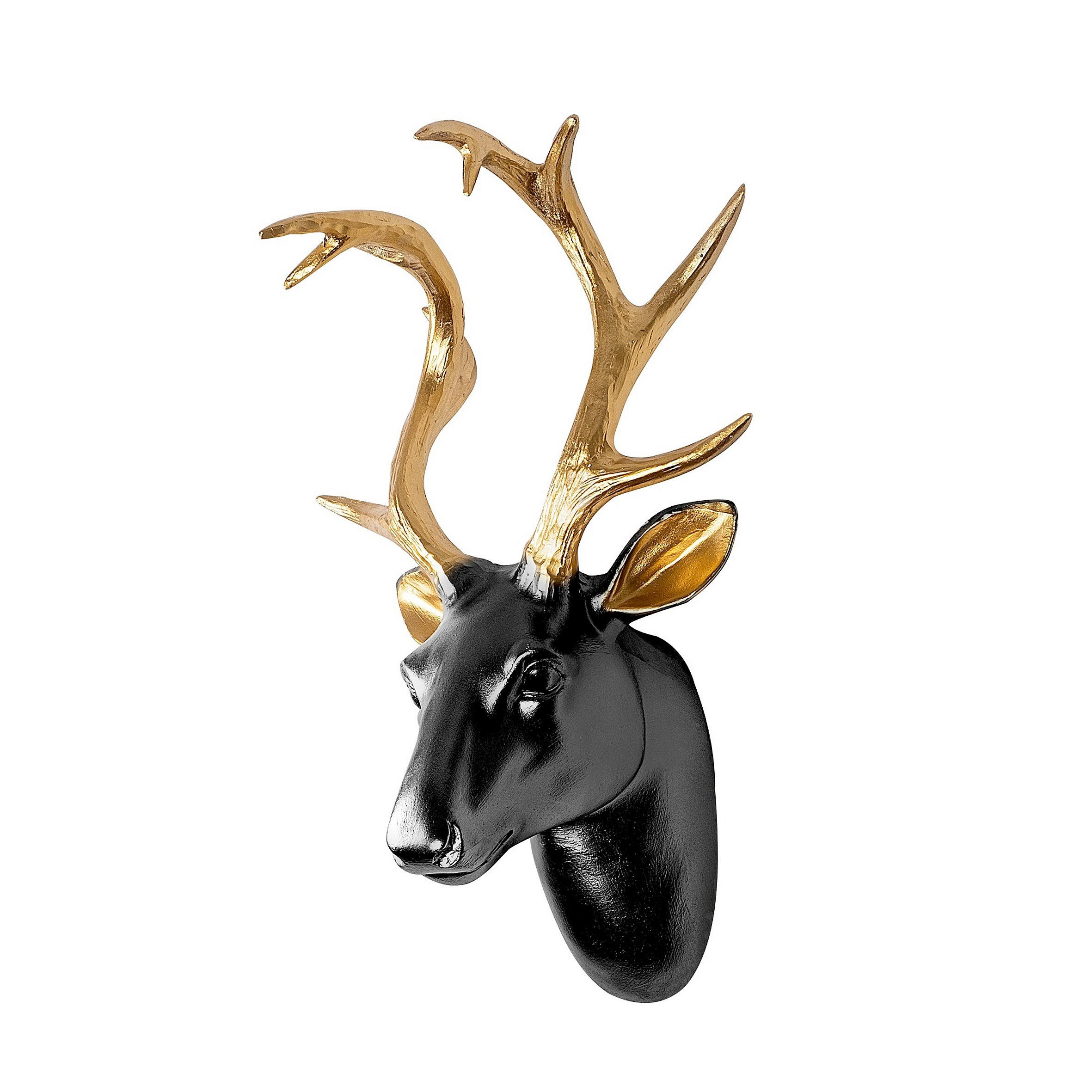WANDDEKO Kunststoff  - Goldfarben/Schwarz, Basics, Kunststoff (26/38/17cm) - X-Mas
