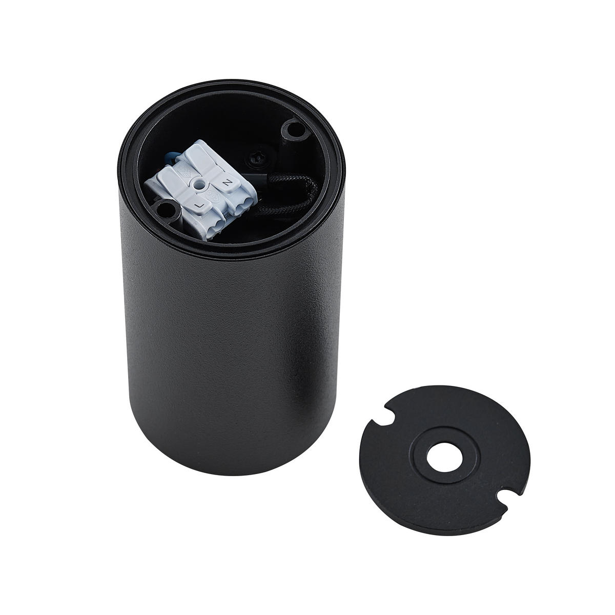 DECKENSTRAHLER Can 6/6/10,5 cm   - Schwarz, Design, Metall (6/6/10,5cm)