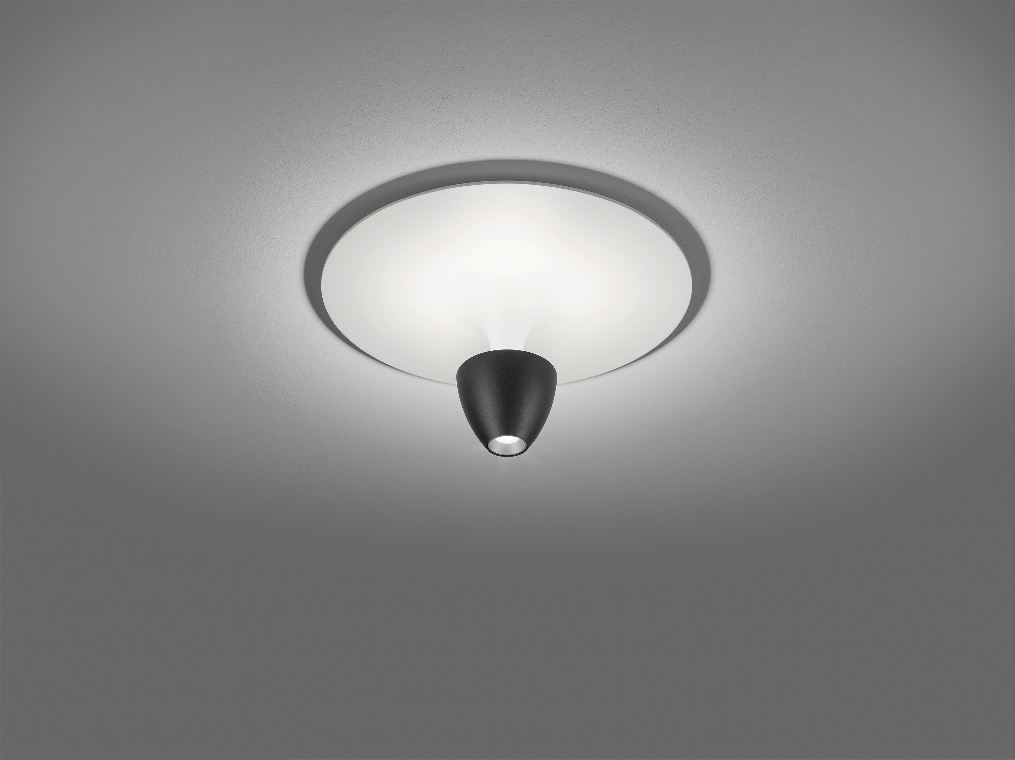 LED-DECKENLEUCHTE  30/17 cm    - Schwarz/Weiß, Design, Kunststoff/Metall (30/17cm) - Helestra
