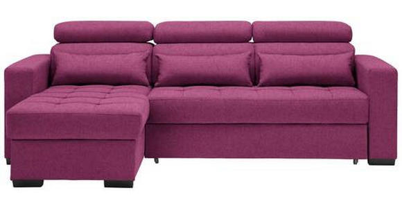 ECKSOFA in Struktur Beere  - Beere/Schwarz, MODERN, Kunststoff/Textil (179/240cm) - Carryhome