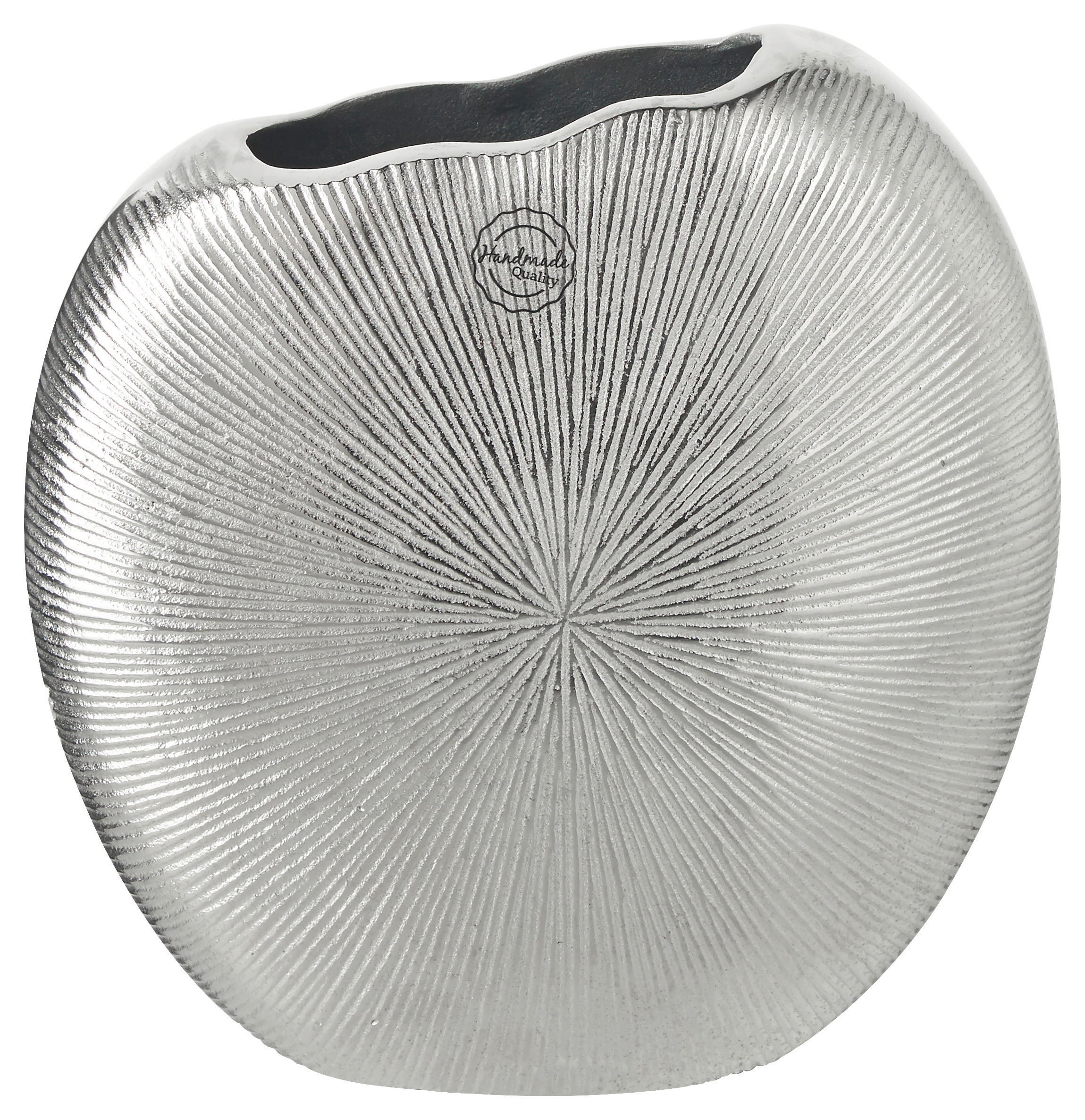 VÁZA, kov, 22 cm  - barvy stříbra, Design, kov (23/9/22cm) - Ambia Home
