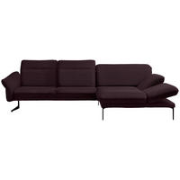 ECKSOFA Webstoff Lila  - Anthrazit/Lila, Design, Textil/Metall (299/203cm) - Himolla