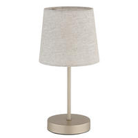 TISCHLEUCHTE Joris 15/32 cm  - Champagner/Beige, Design, Kunststoff/Textil (15/32cm) - Globo