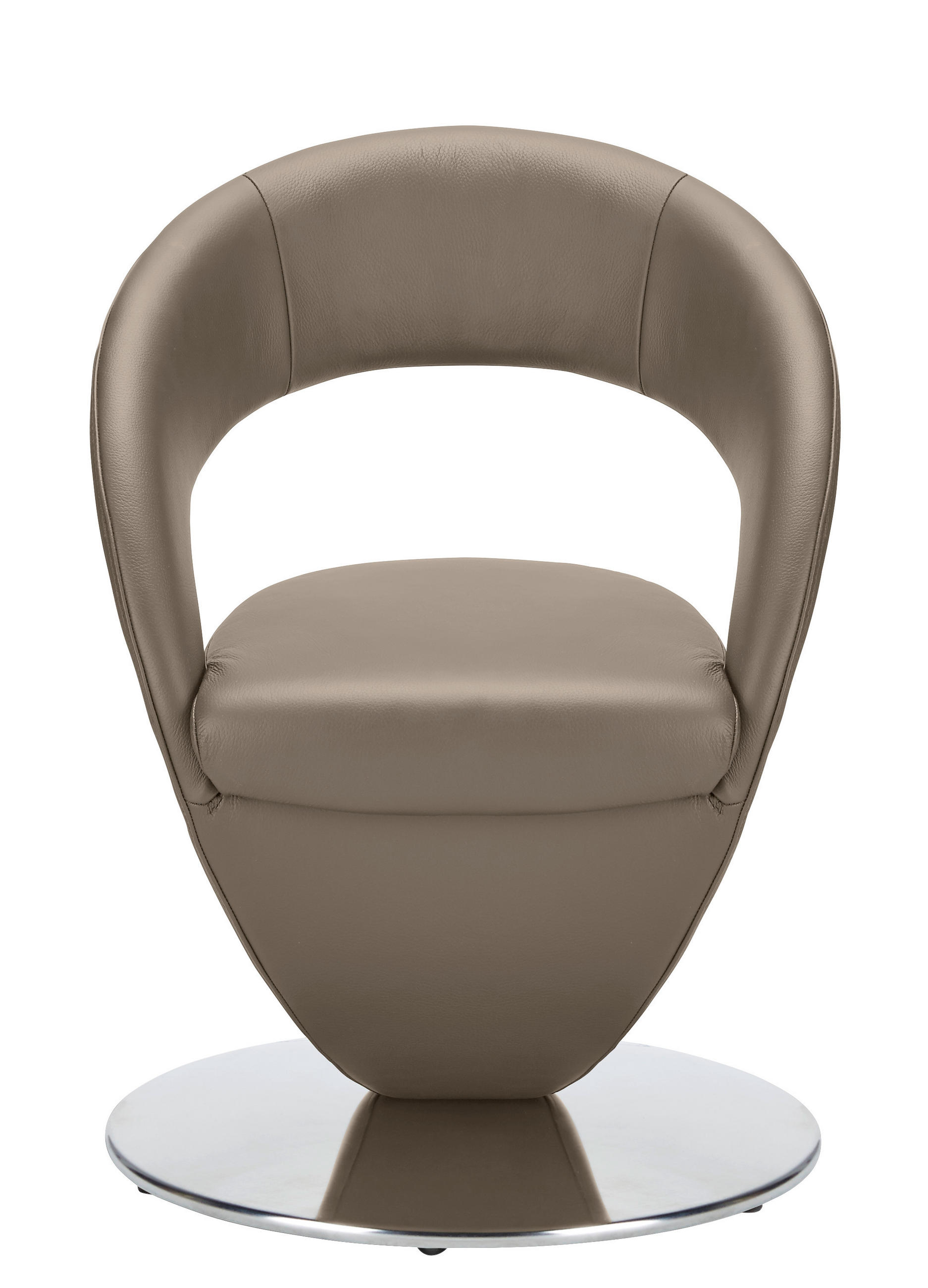 STUHL  in Stahl Mikrofaser  - Sandfarben/Edelstahlfarben, Design, Textil/Metall (62/86/61cm) - Moderano