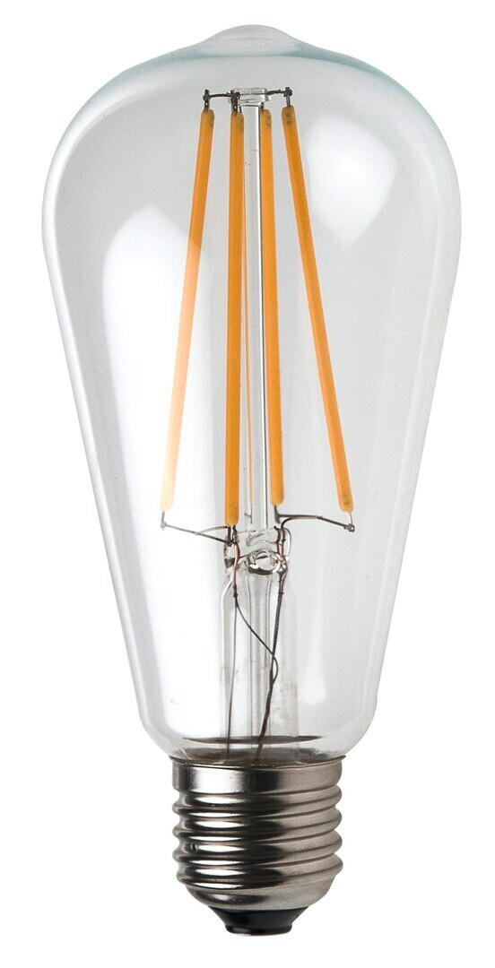LED SIJALICA - prozirna, Osnovno, staklo/metal (6,5/14cm)