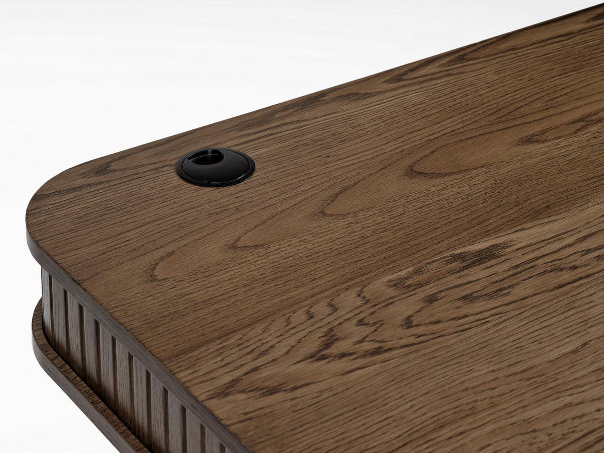 SCHREIBTISCH 120/60/75 cm  in Eichefarben, Dunkelbraun  - Eichefarben/Dunkelbraun, Trend, Holzwerkstoff/Metall (120/60/75cm) - Xora