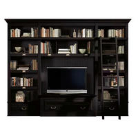 WOHNWAND UrbanClass 3-teilig  in Schwarz  311/238,5/52-46,5 cm  - Schwarz/Bronzefarben, LIFESTYLE, Holz/Metall (311/238,5/52-46,5cm) - Livetastic
