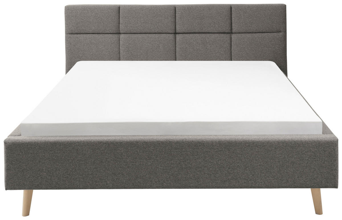 POLSTERBETT 180/200 cm  in Anthrazit  - Eichefarben/Anthrazit, KONVENTIONELL, Holz/Textil (180/200cm) - SetOne by Musterring