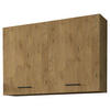 KÜCHENOBERSCHRANK 100/65/31 cm  in Eichefarben  - Eichefarben/Schwarz, KONVENTIONELL, Holzwerkstoff/Kunststoff (100/65/31cm) - Carryhome