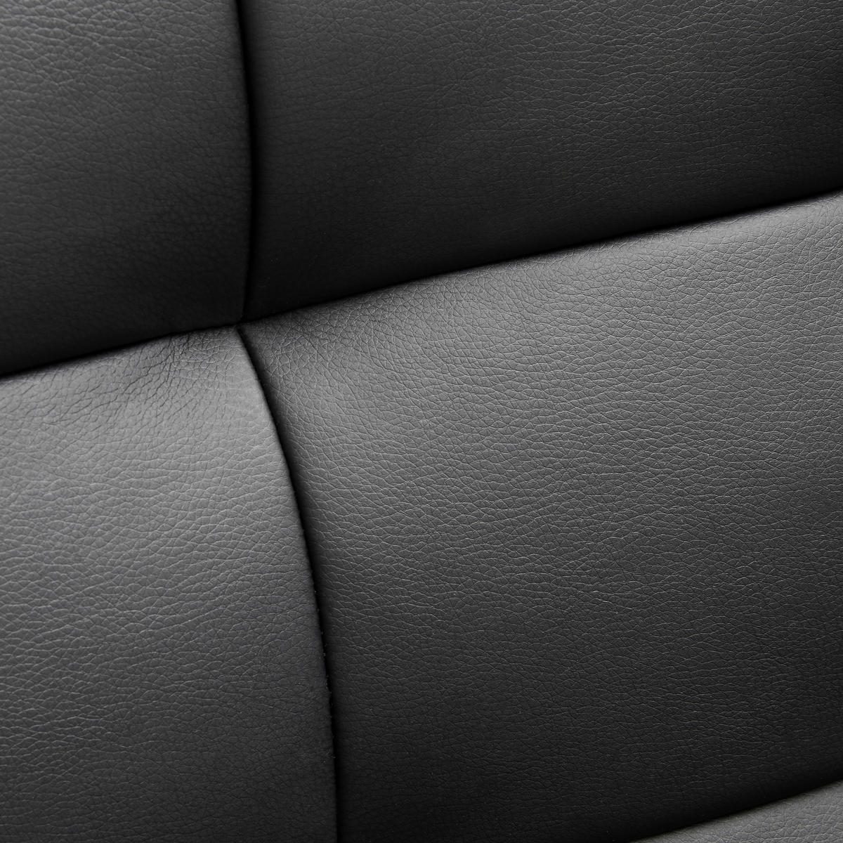 2-SITZER-SOFA Lederlook, Lederlook (vegan) Schwarz  - Schwarz, Design, Textil/Metall (150/78/84cm) - MID.YOU