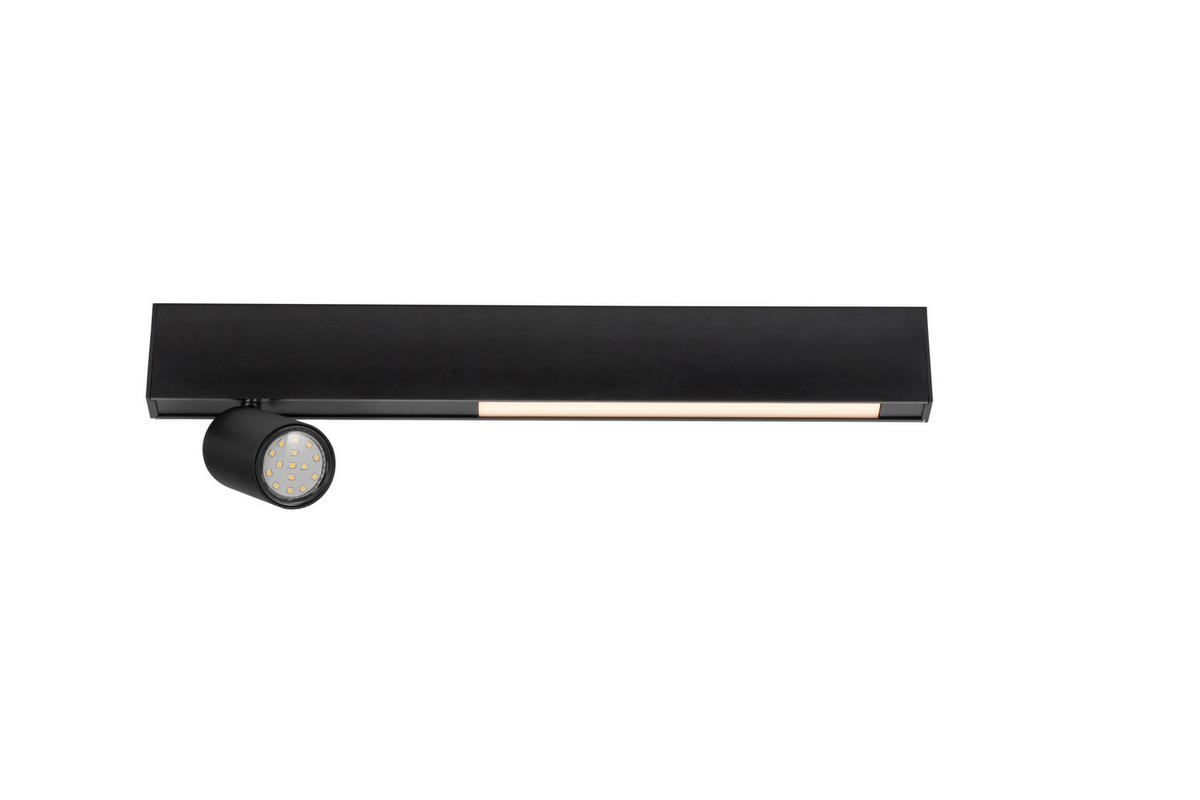 LED-STRAHLER Denebola 50/6/18 cm   - Schwarz, Design, Kunststoff/Metall (50/6/18cm) - Novel