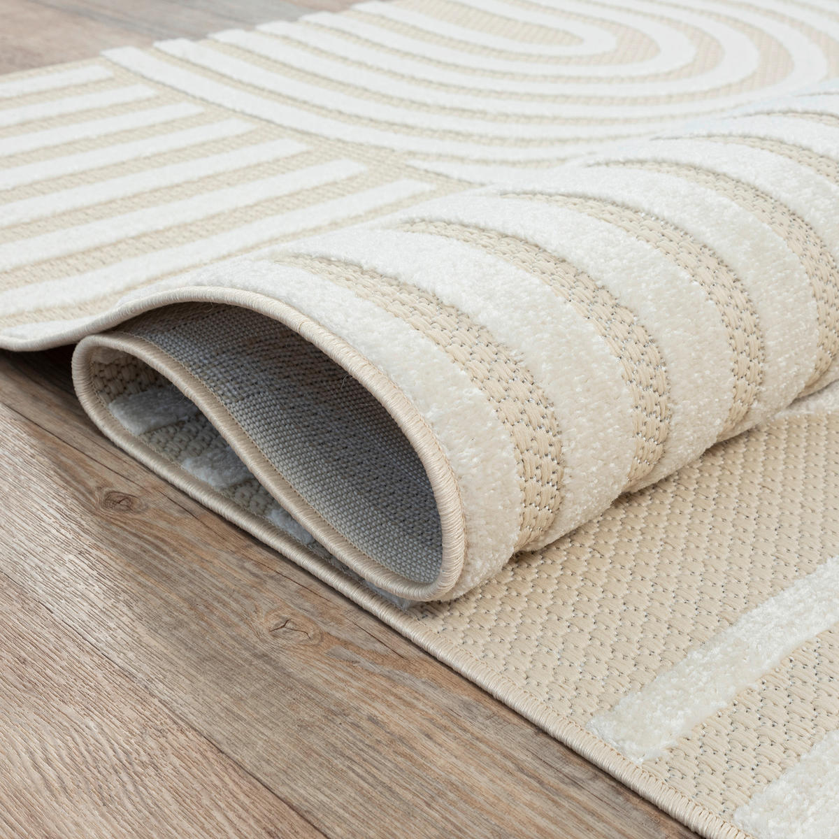 OUTDOORTEPPICH 60/110 cm Berlin Creme  - Creme, KONVENTIONELL, Kunststoff/Textil (60/110cm)