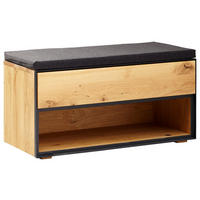 GARDEROBENBANK 85/44,8/38 cm  - Natur, Holz/Textil (85/44,8/38cm) - Linea Natura