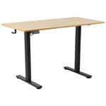 SCHREIBTISCH 120/60/73-118 cm Schwarz, Eichefarben elektrisch höhenverstellbar  - Eichefarben/Schwarz, Design, Holzwerkstoff/Metall (120/60/73-118cm) - Carryhome