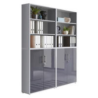 AKTENSCHRANK 168,8/227,2/33 cm  - Anthrazit Hochglanz/Grau, MODERN, Holzwerkstoff (168,8/227,2/33cm) - MID.YOU
