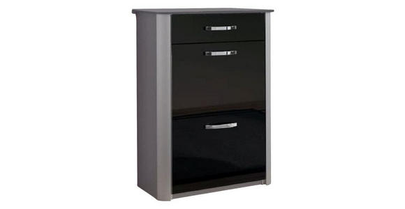 SCHUHSCHRANK 71/97/35 cm - Chromfarben/Silberfarben, Basics, Glas/Holzwerkstoff (71/97/35cm) - Moderano