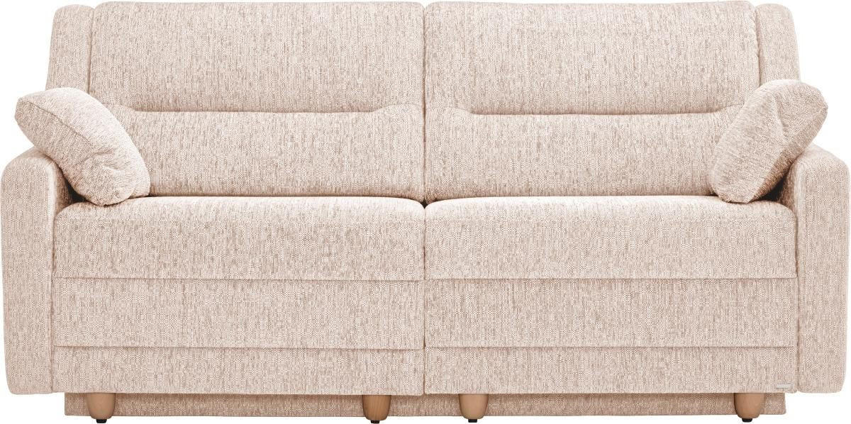 SCHLAFSOFA Chenille Naturfarben