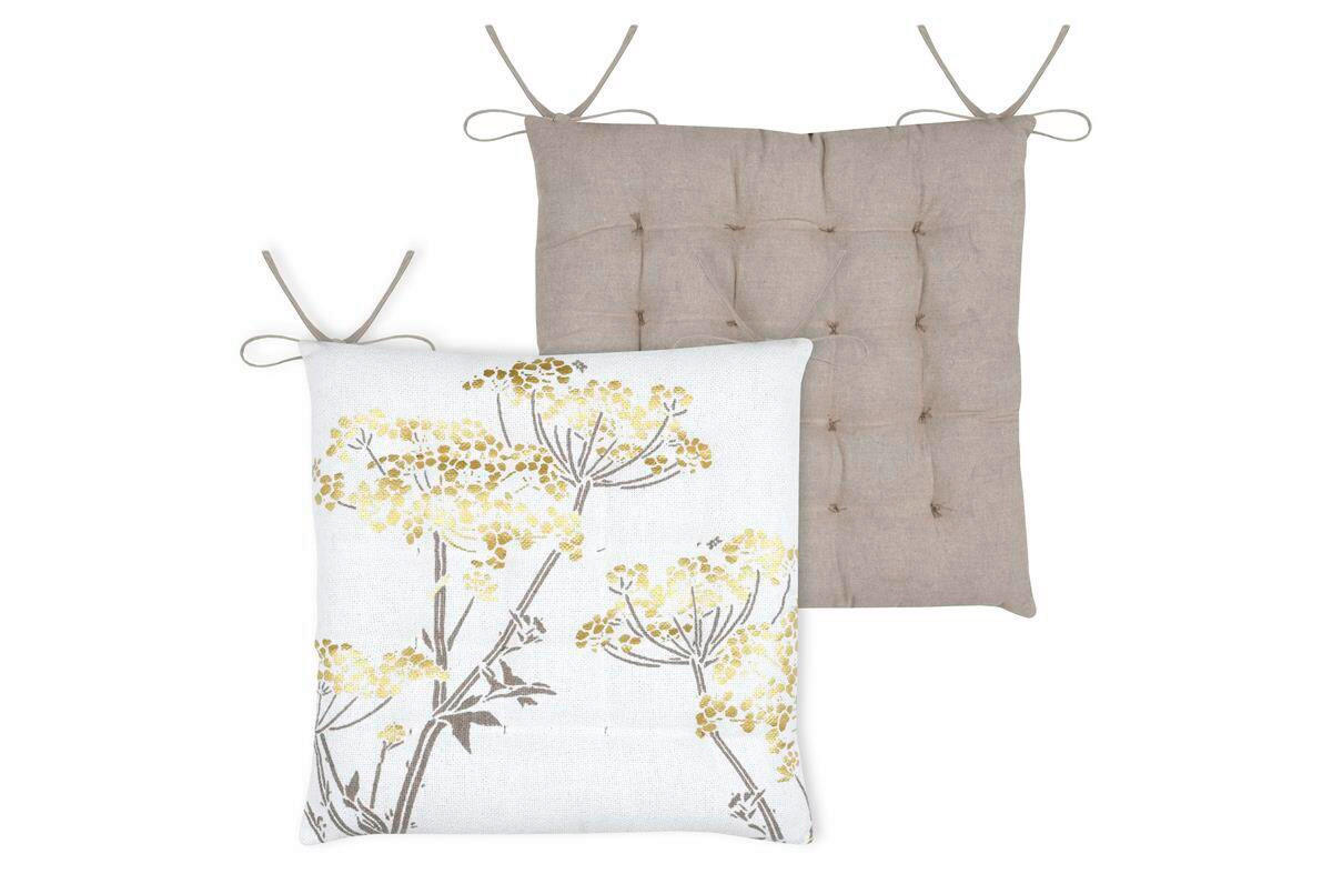 JASTUK ZA STOLICU    ORIANA  - krem, Osnovno, tekstil (38/38cm)