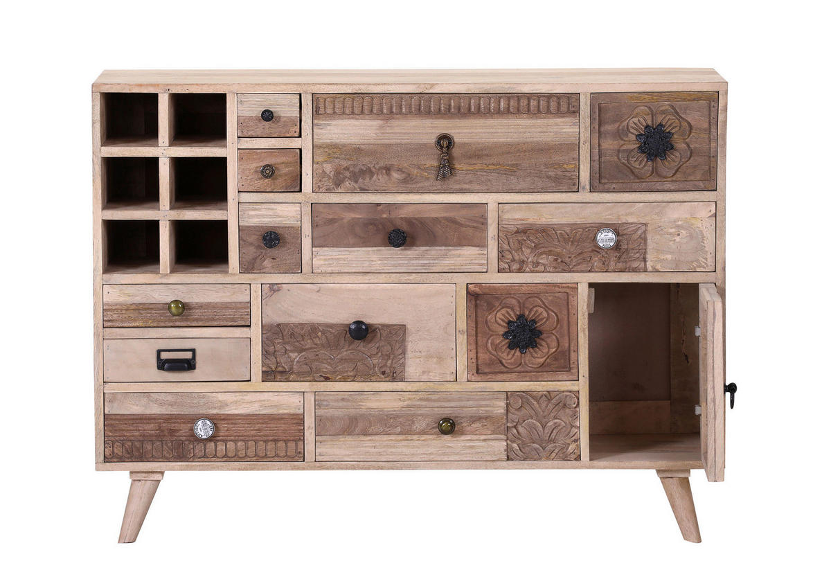 KOMMODE  in 115/85/37 cm  - Silberfarben/Messingfarben, Design, Holz/Metall (115/85/37cm) - Landscape