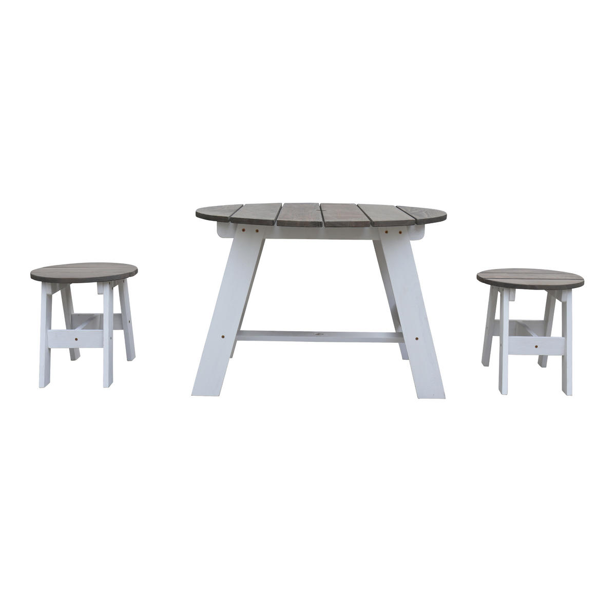 KINDER-GARTENSET Holz  - Weiß/Grau, Basics, Holz (70/48/70cm) - Ambia Garden