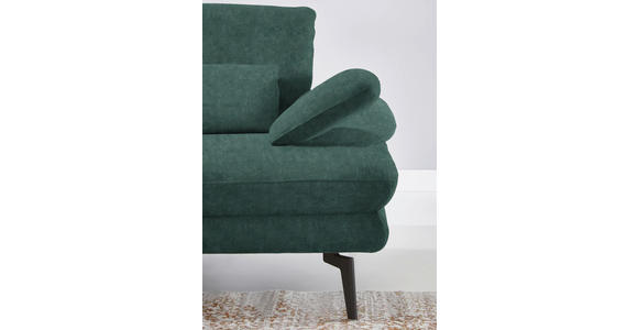 ECKSOFA in Velours Blau, Grün 180/310 cm - Blau/Schwarz, Design, Textil/Metall (180/310cm) - Dieter Knoll