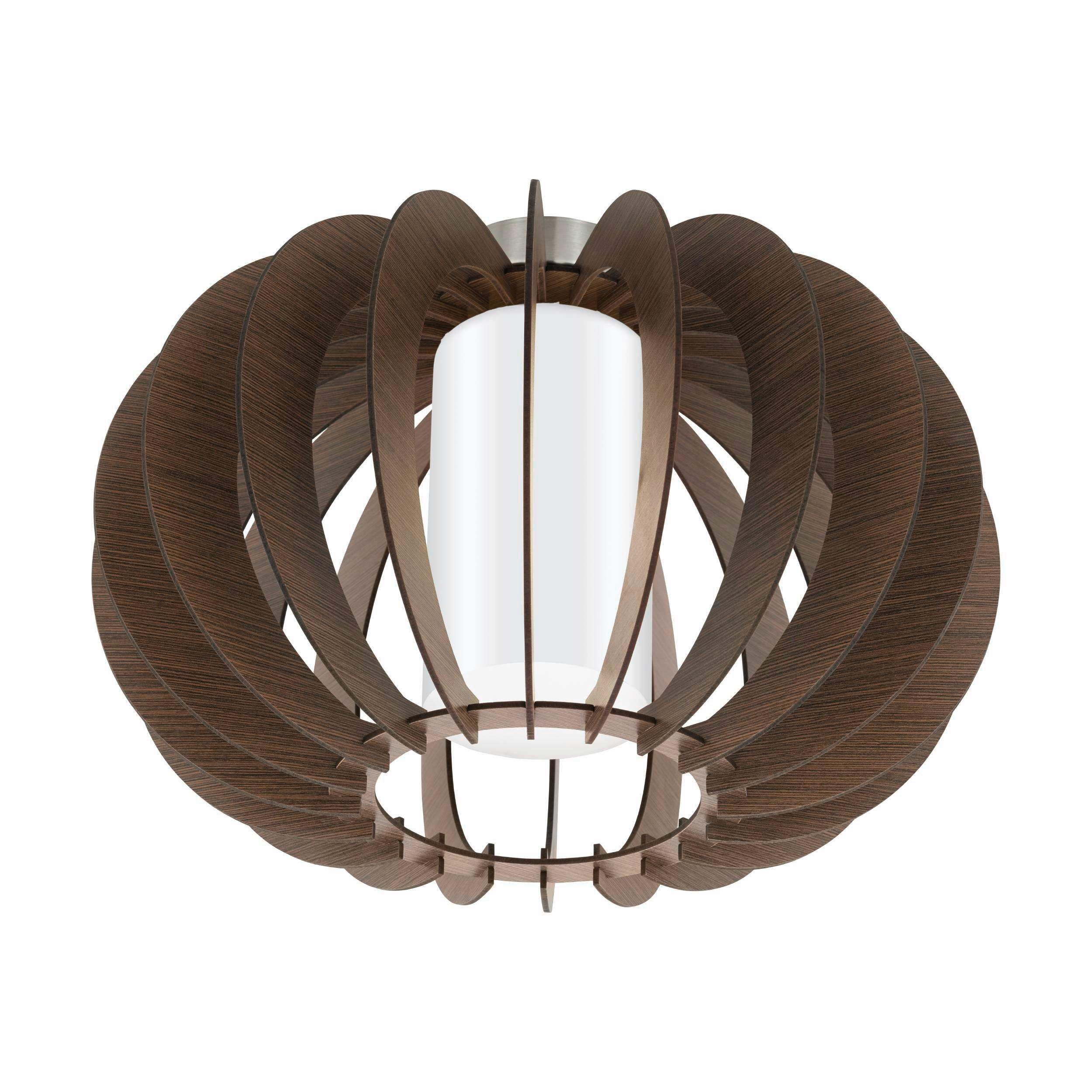 TAKLAMPA Stellato 3 40/27,5 cm  - vit/brun, Basics, metall/trä (40/27,5cm) - Eglo