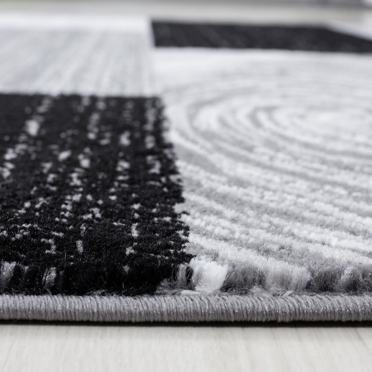 WEBTEPPICH 160/230 cm Parma Schwarz  - Schwarz, KONVENTIONELL, Textil (160/230cm) - Novel